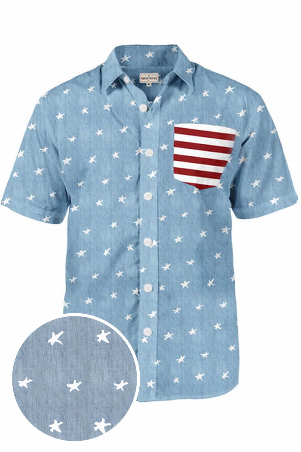 American Pride Blue Awesome Design Hawaiian Shirt