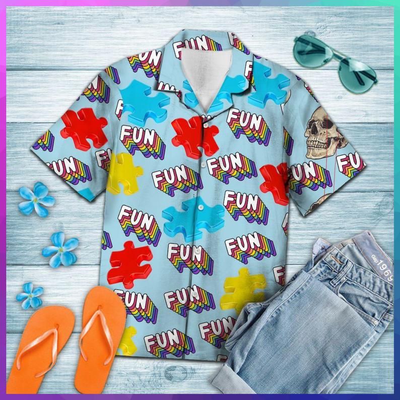 Autism Fun Summer Multicolor Amazing Design Hawaiian Shirt