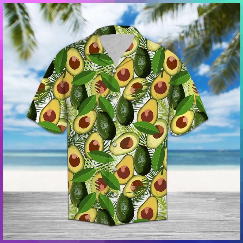 Avocado Green Yellow Best Design Hawaiian Shirt