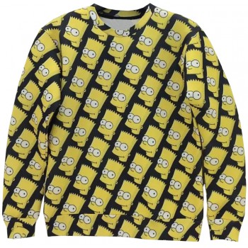 BART SIMPSONS HEADS 3D SWEATER