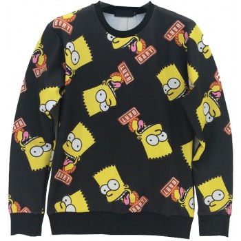 BART SIMPSONS HEADS MASH UP 3D SWEATER