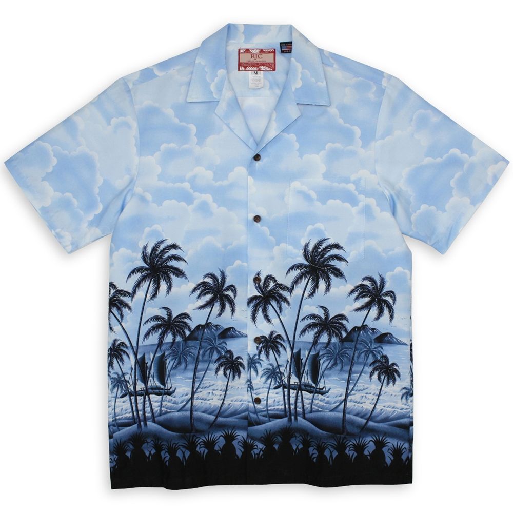 Bali Hai Blue High Quality Hawaiian Shirt