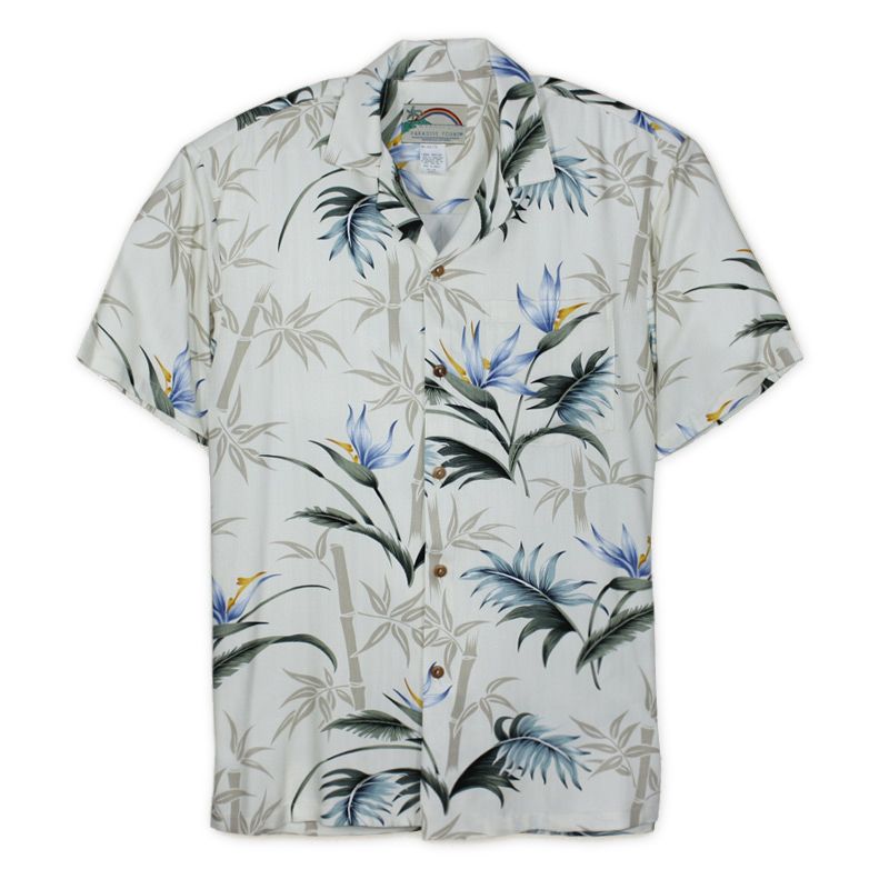 Bamboo Paradise White Unique Design Hawaiian Shirt