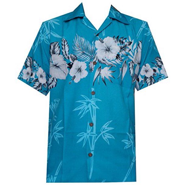 Bamboo Tree Blue Unique Design Hawaiian Shirt
