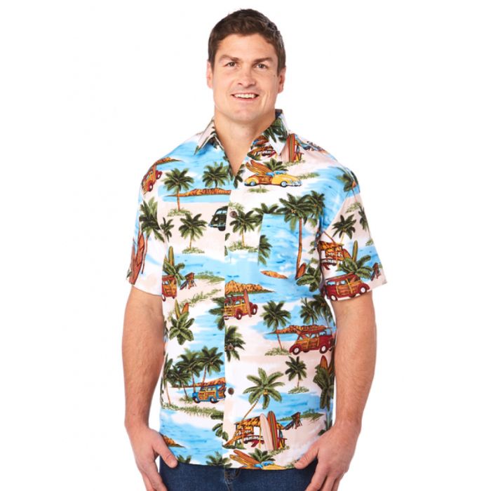 Bars Cars White Unique Design Hawaiian Shirt