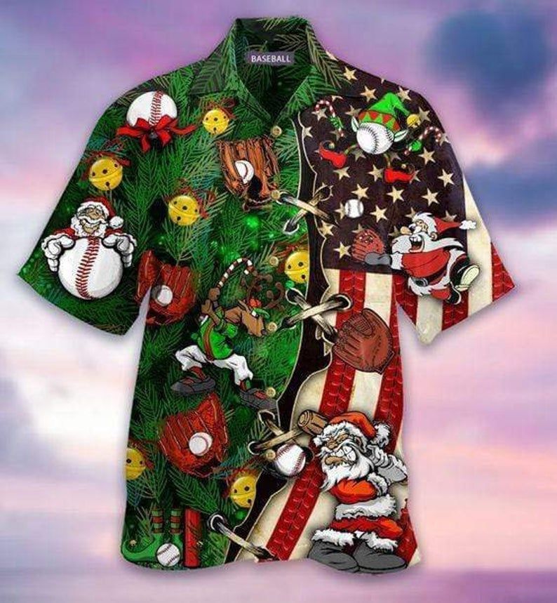 Baseball Christmas Multicolor Best Design Hawaiian Shirt