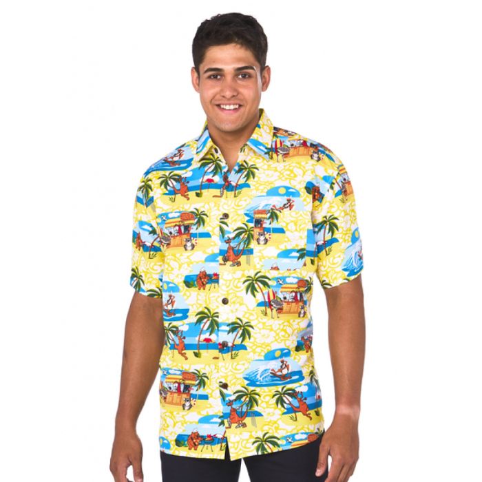 Beach Bbq Yellow Unique Design Hawaiian Shirt