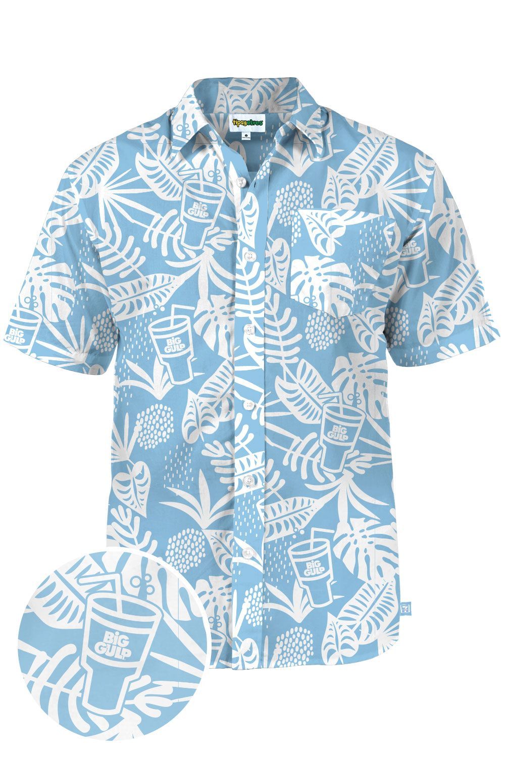 Big Gulp Blue High Quality Hawaiian Shirt