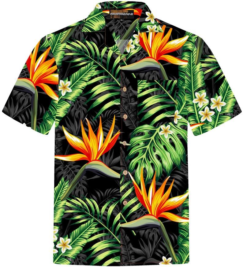 Bird Of Paradise Green Amazing Design Hawaiian Shirt