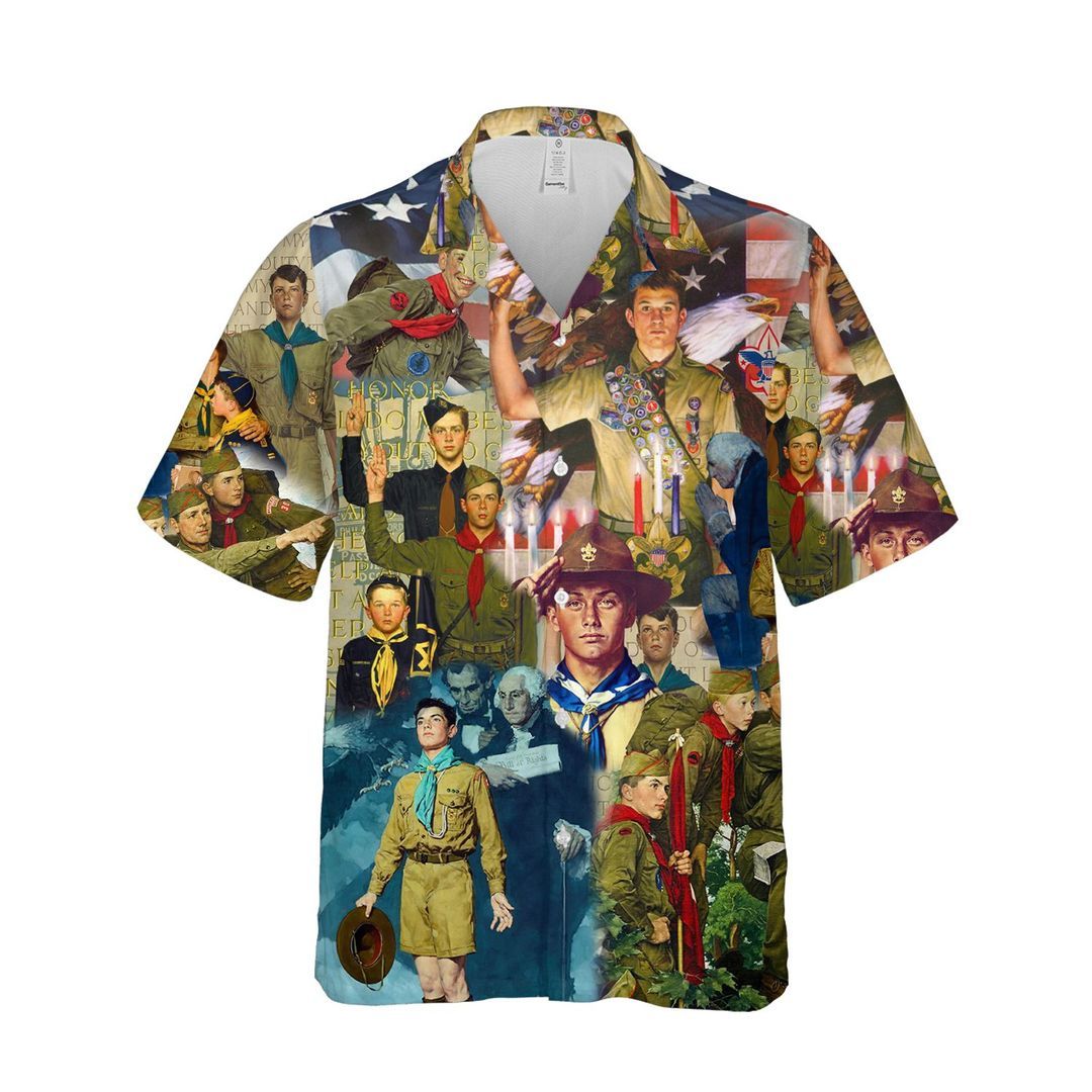Boy Scout Colorful High Quality Hawaiian Shirt