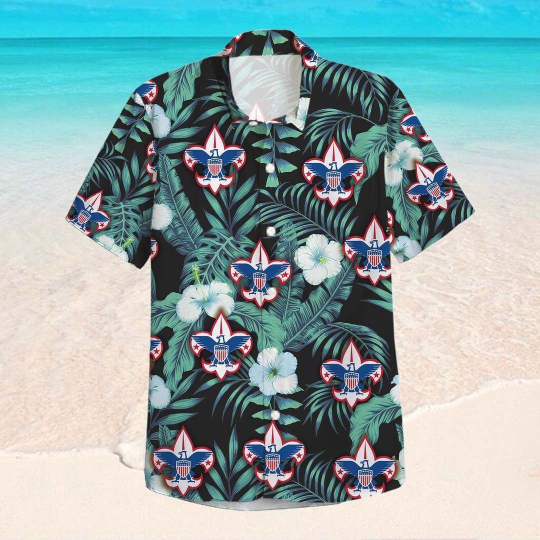 Boy Scouts Black Awesome Design Hawaiian Shirt