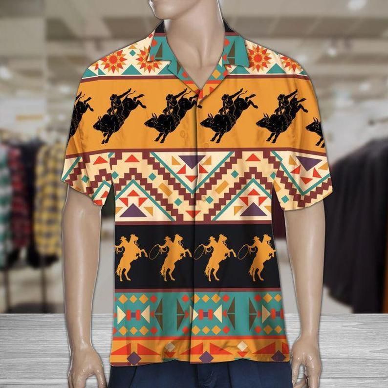 Bull Riding Multicolor Amazing Design Hawaiian Shirt