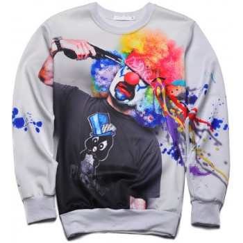 CLOWN HEADSHOT 3D SWEATER