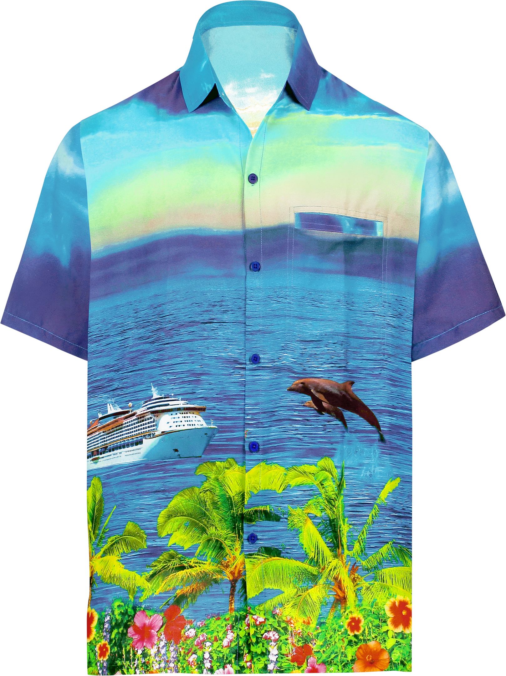 Camp Party Blue Unique Design Hawaiian Shirt