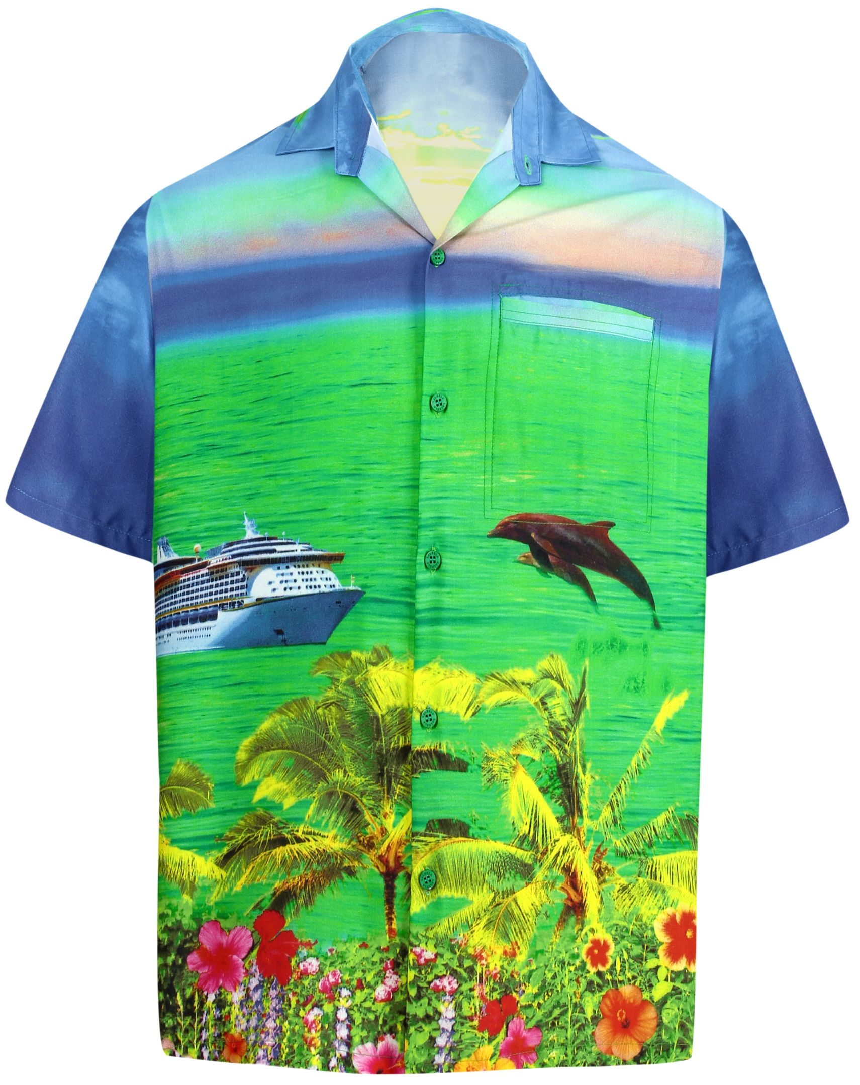 Camp Party Green High Quality Hawaiian Shirt