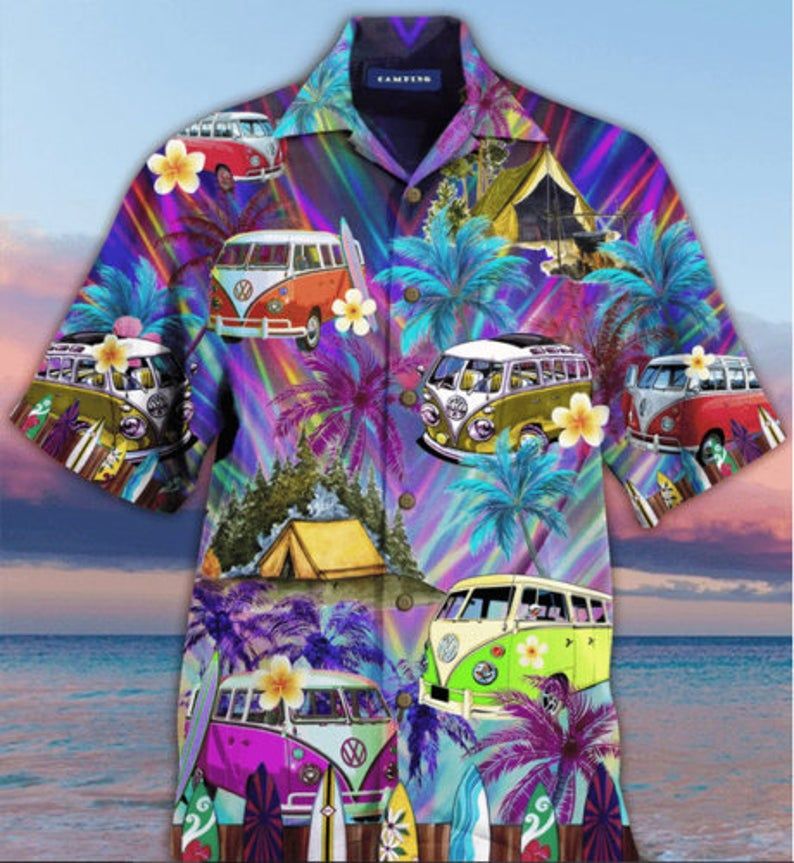 Camping Multicolor Best Design Hawaiian Shirt