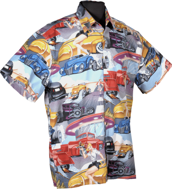 Car And Diner Colorful Amazing Design Hawaiian Shirt