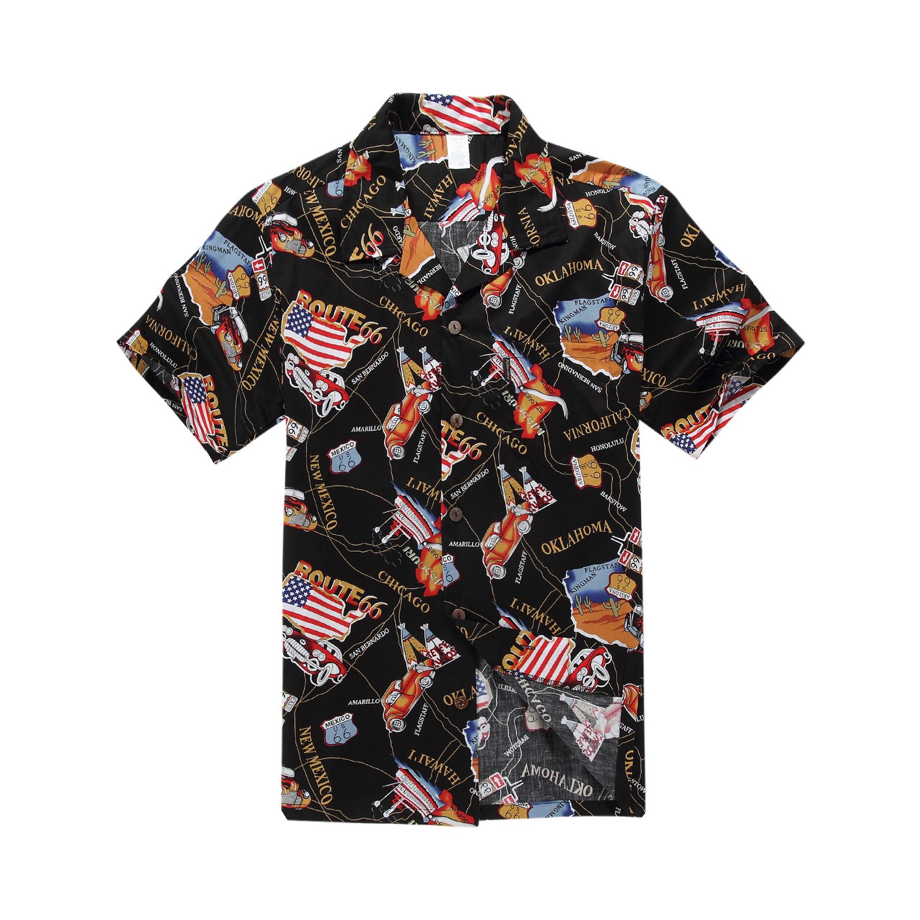 Cars And Route Black Unique Design Hawaiian Shirt