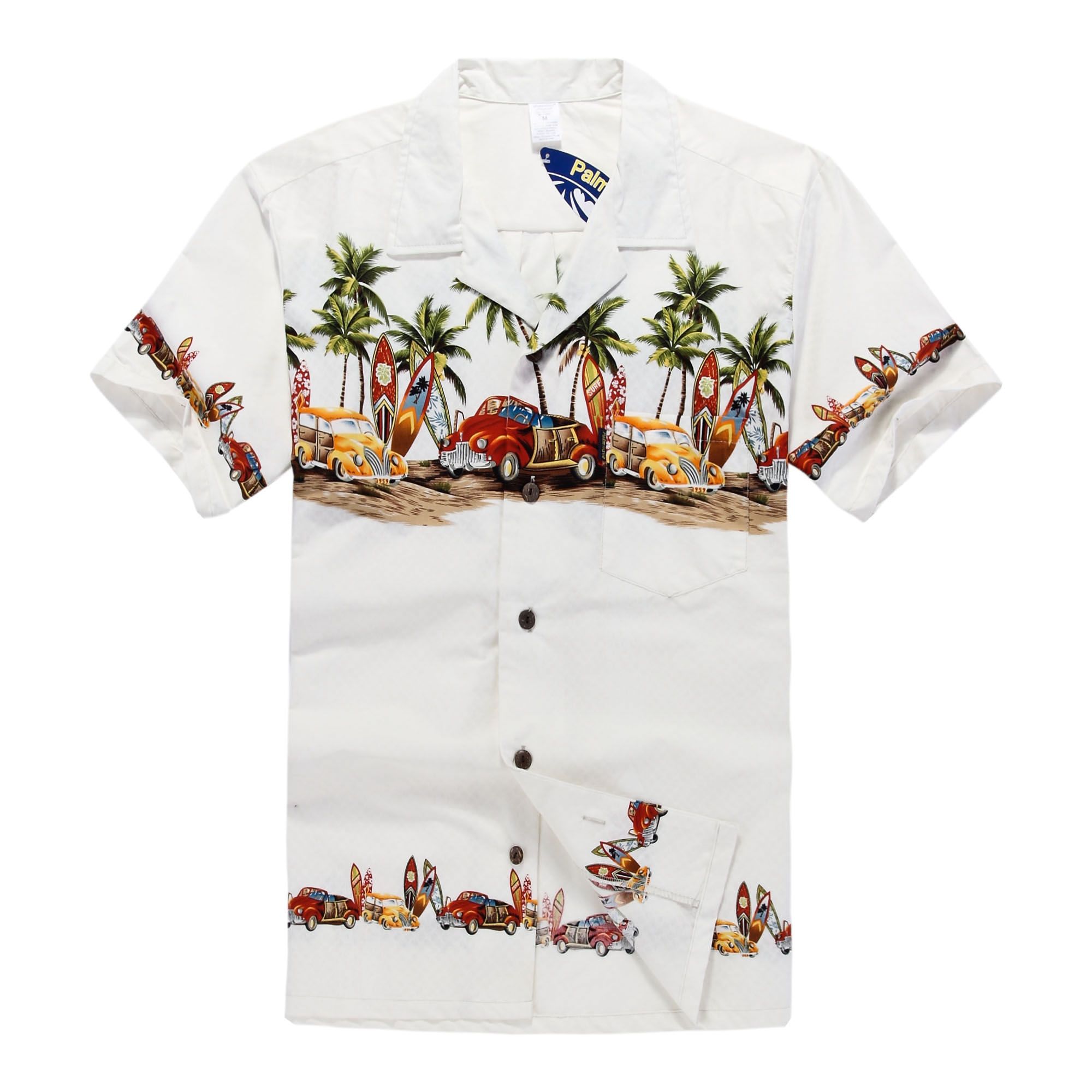 Cars And Surf White Amazing Design Hawaiian Shirt