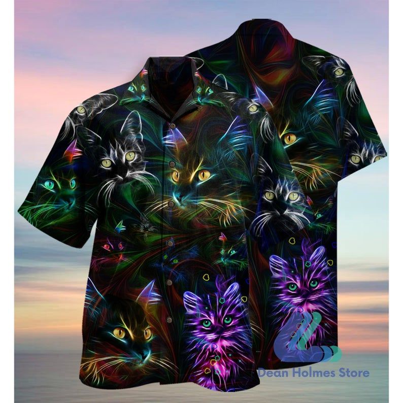 Cat Multicolor Best Design Hawaiian Shirts