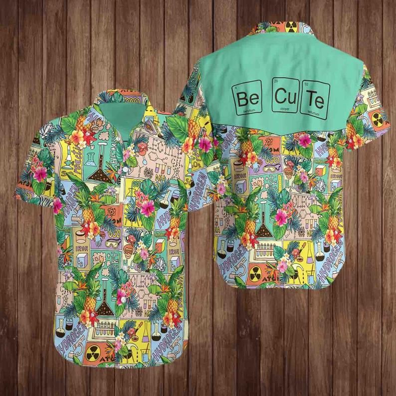 Chemistry Be Cute Multicolor Unique Design Hawaiian Shirt