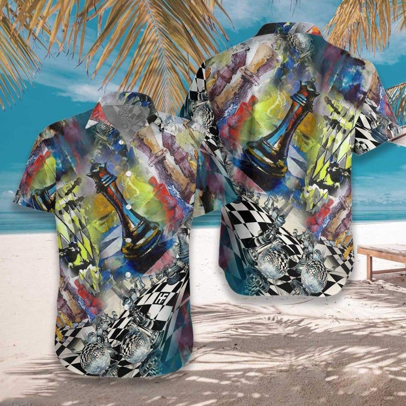 Chess Multicolor Unique Design Hawaiian Shirt