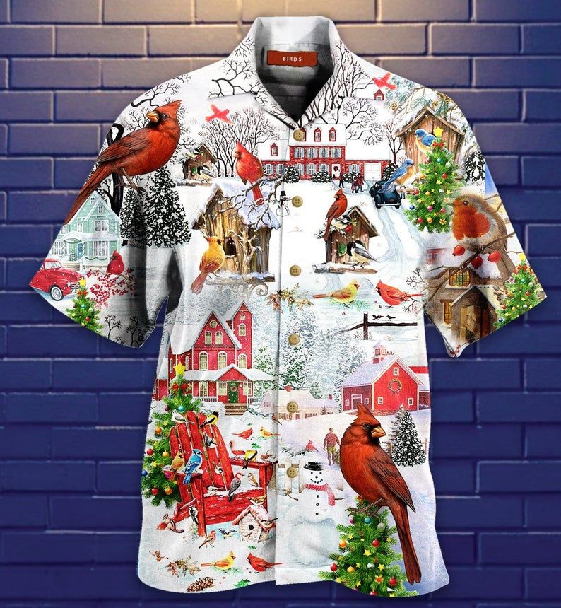 Christmas Birds Multicolor Best Design Hawaiian Shirt