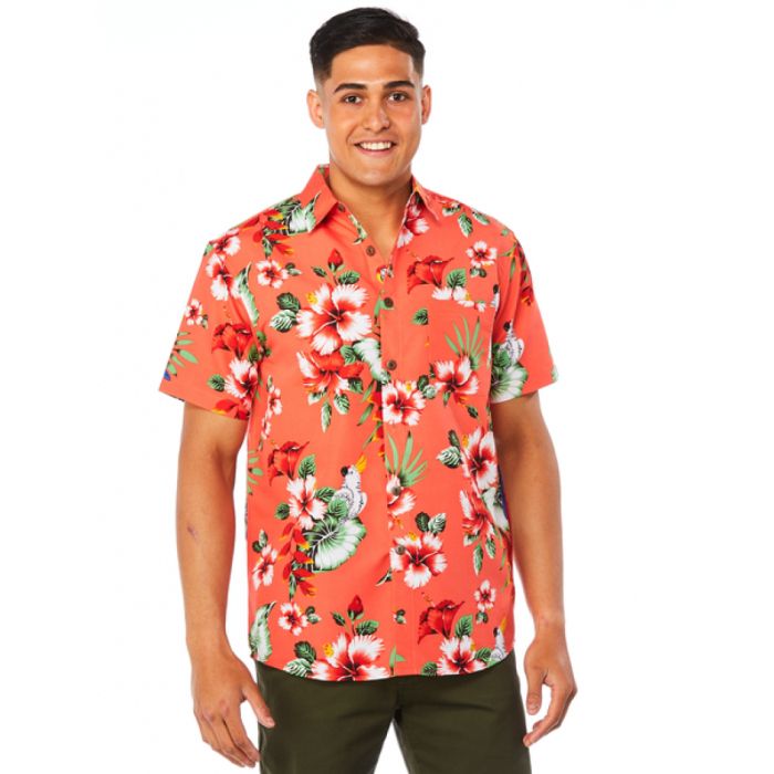 Cockatoo Orange High Quality Hawaiian Shirt