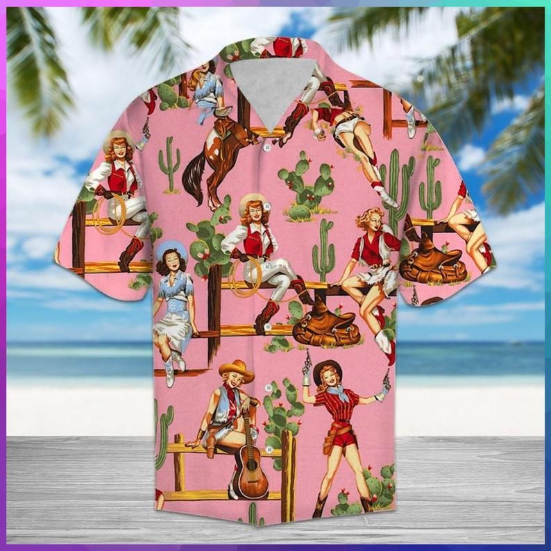 Cow Girl Multicolor Amazing Design Hawaiian Shirt