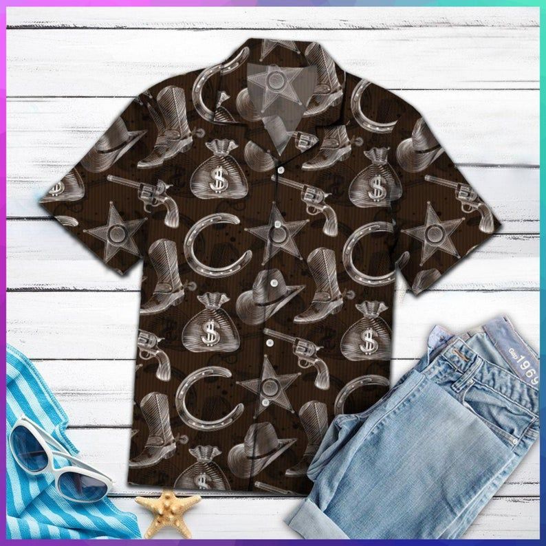 Cowboy Brown Best Design Hawaiian Shirt