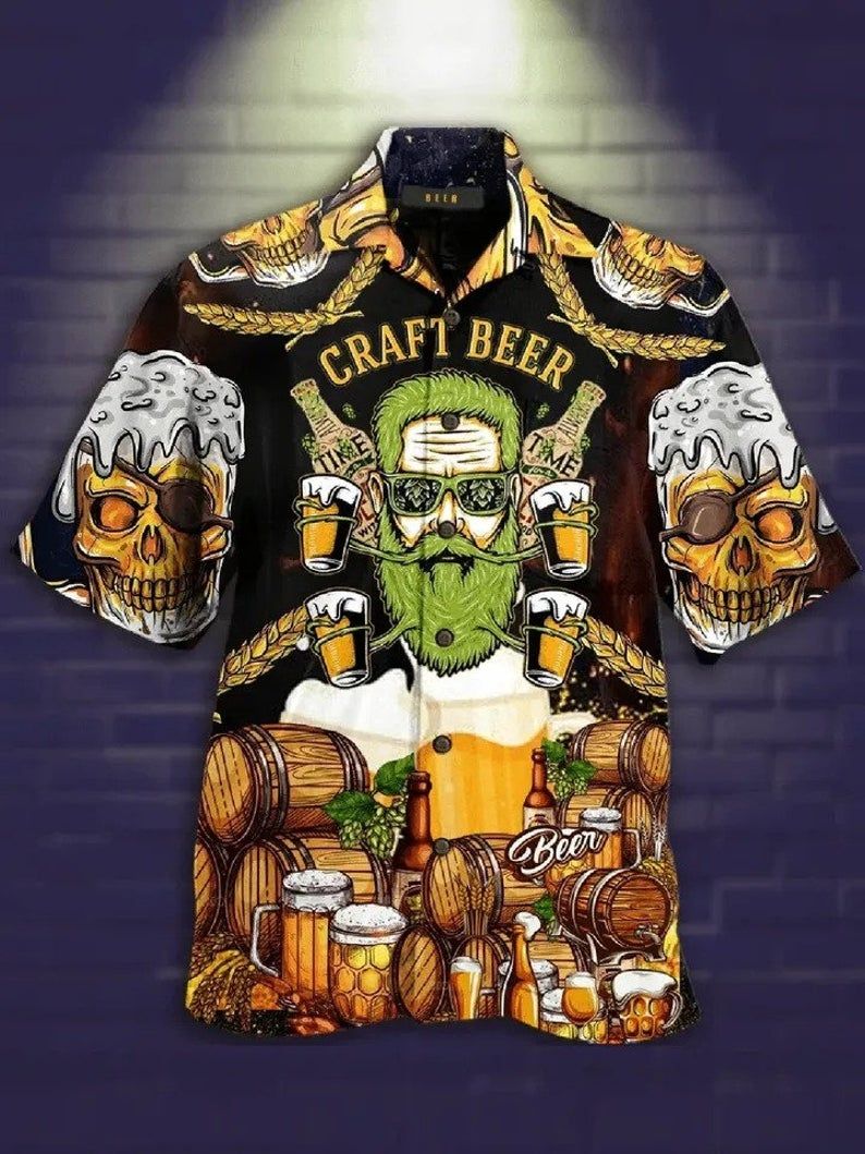 Craft Beer Multicolor Nice Design Hawaiian Shirt