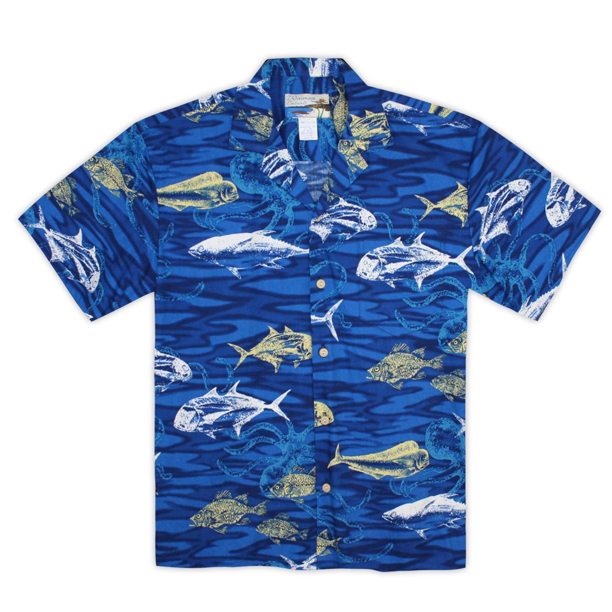 Deep Sea Blue Unique Design Hawaiian Shirt