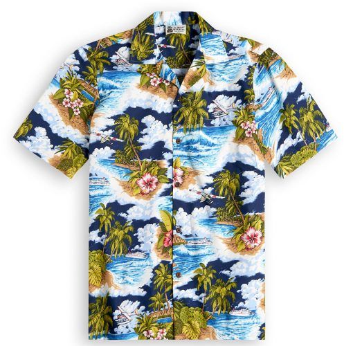 Destination Blue High Quality Hawaiian Shirt