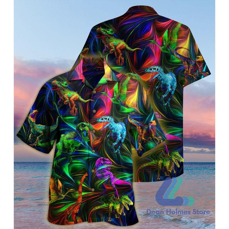 Dinosaur Multicolor Amazing Design Hawaiian Shirt