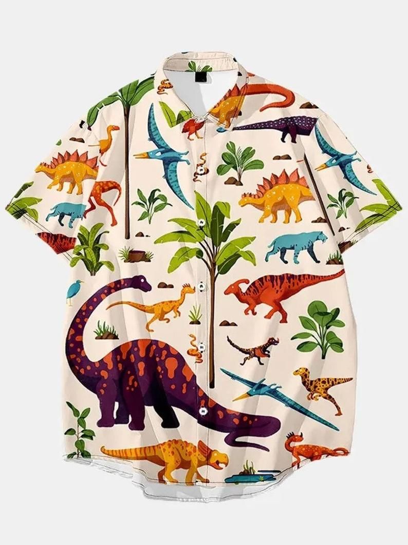 Dinosaurs Multicolor Nice Design Hawaiian Shirt