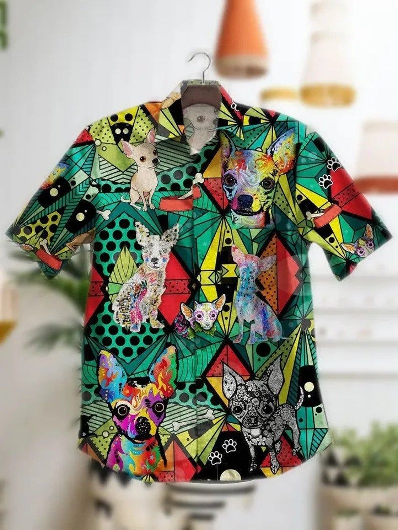 Dogs Multicolor Amazing Design Hawaiian Shirt