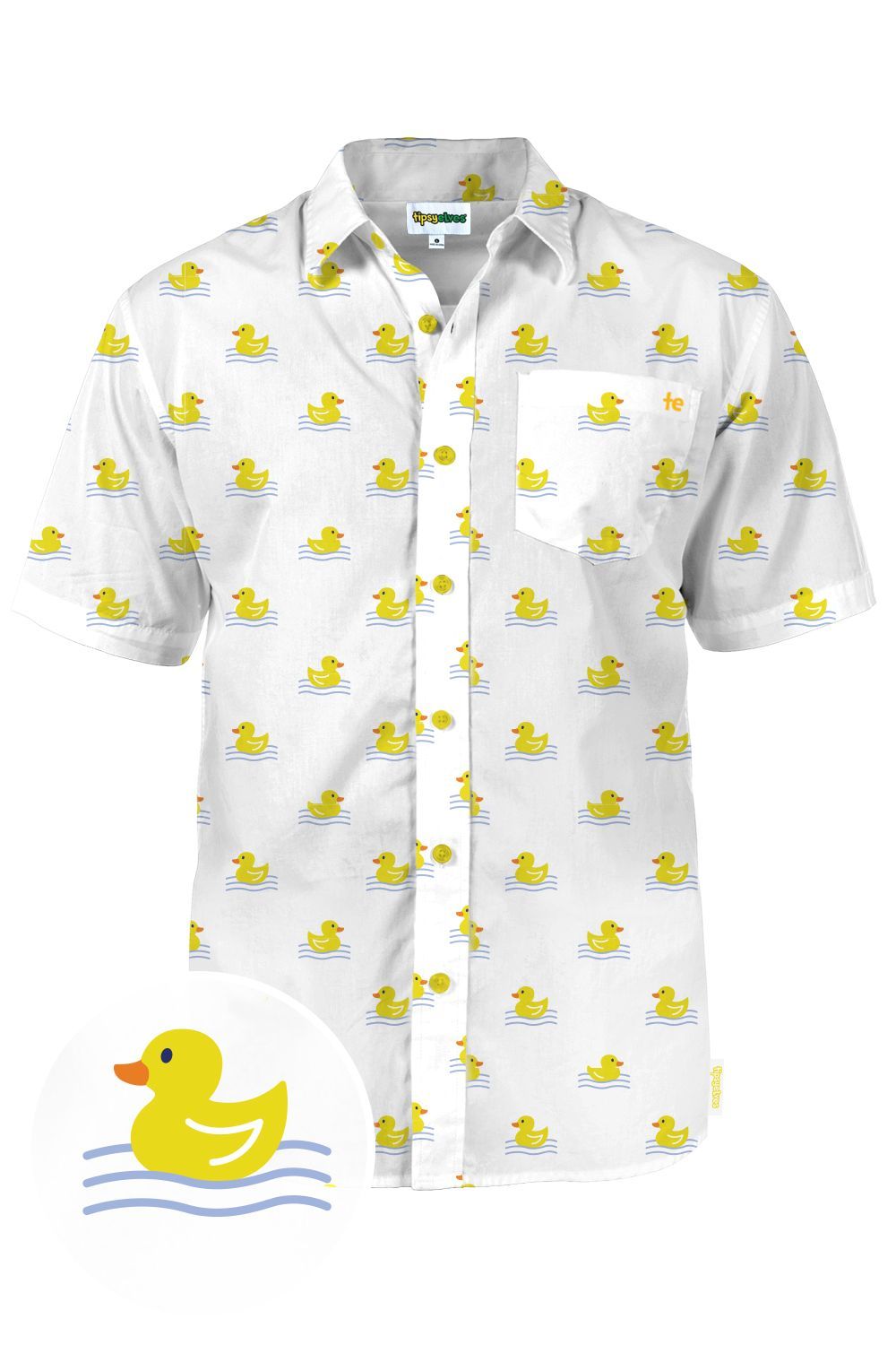 Ducky White Nice Design Hawaiian Shirt
