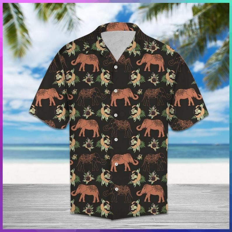 Elephant Multicolor Best Design Hawaiian Shirt