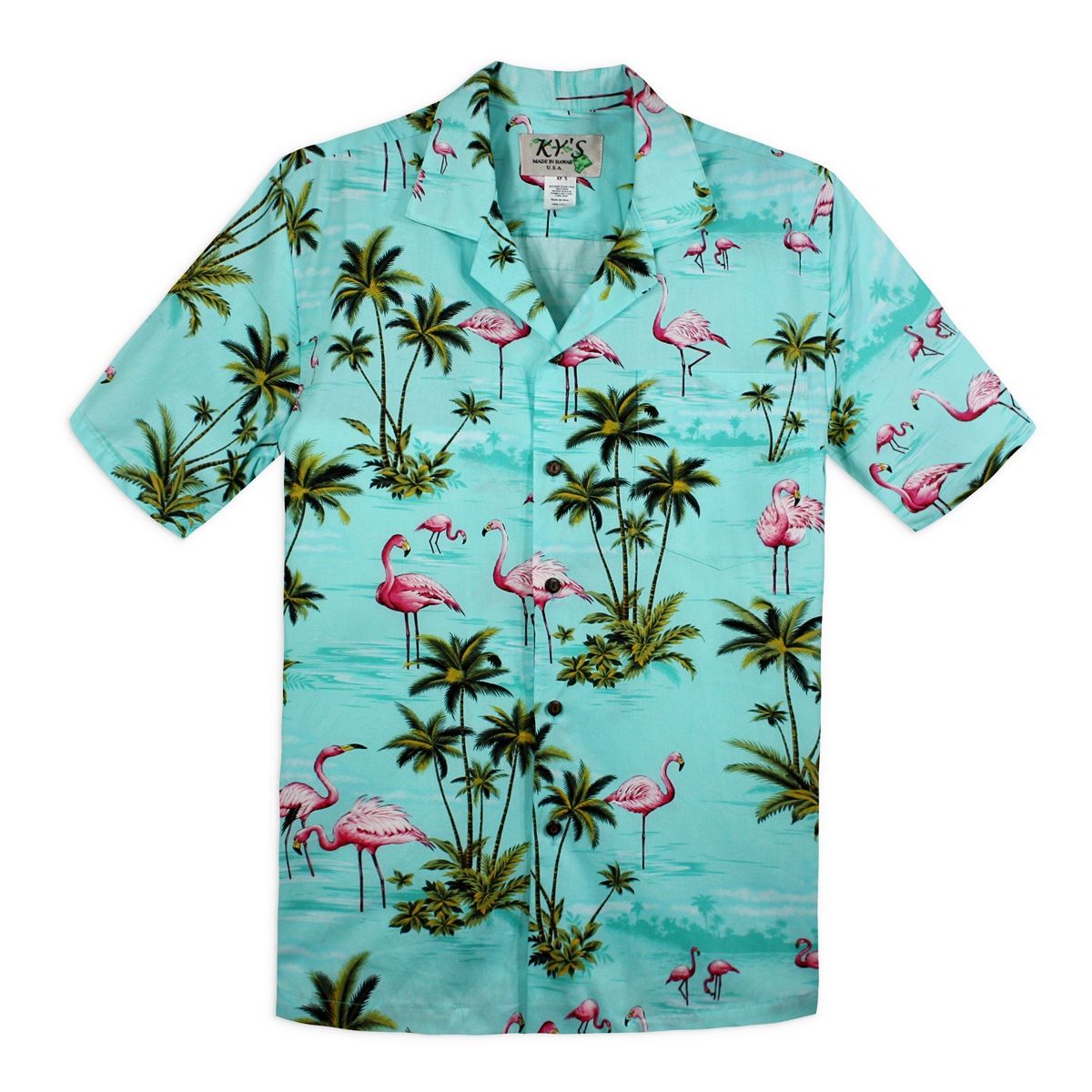 Flamingo Bay Blue Nice Design Hawaiian Shirt