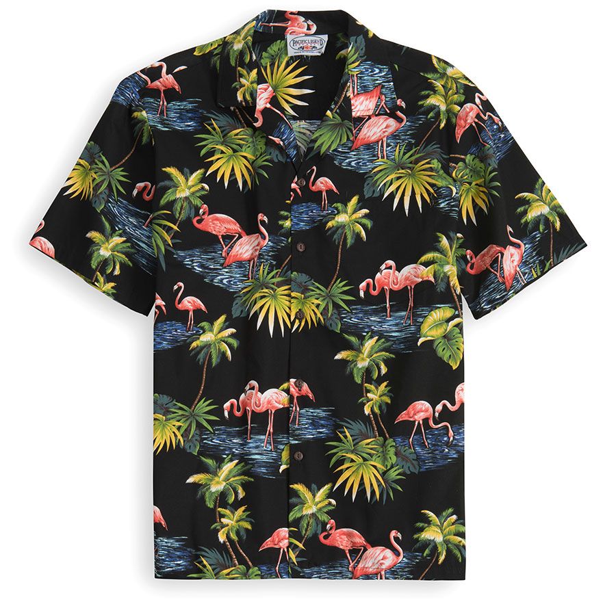 Flamingo Black Unique Design Hawaiian Shirt