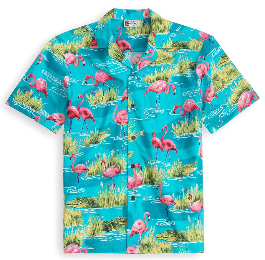 Flamingo Blue Amazing Design Hawaiian Shirt
