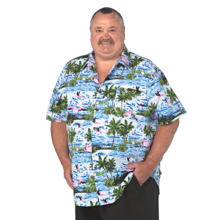 Flamingo Blue Nice Design Hawaiian Shirt