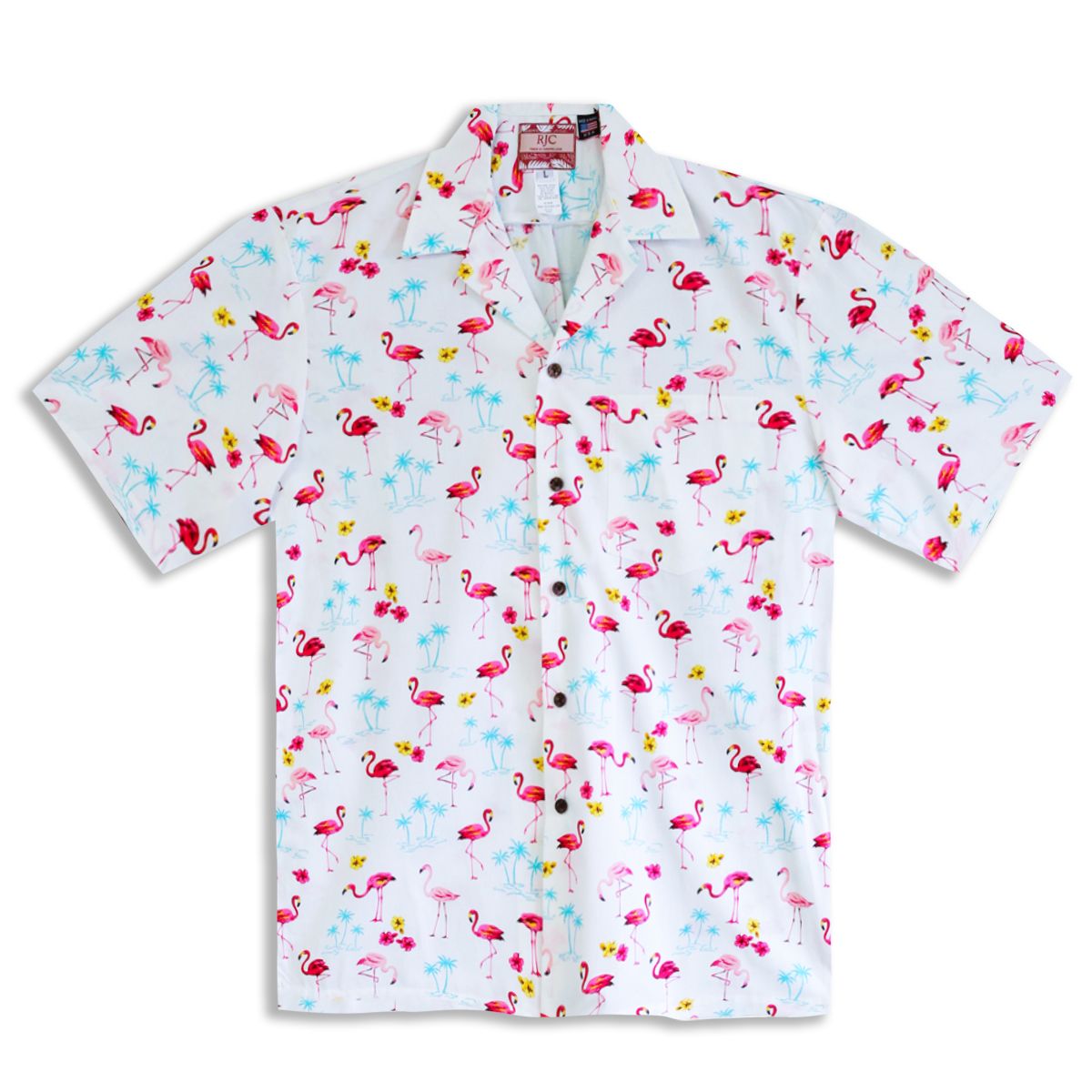 Flamingo White Awesome Design Hawaiian Shirt