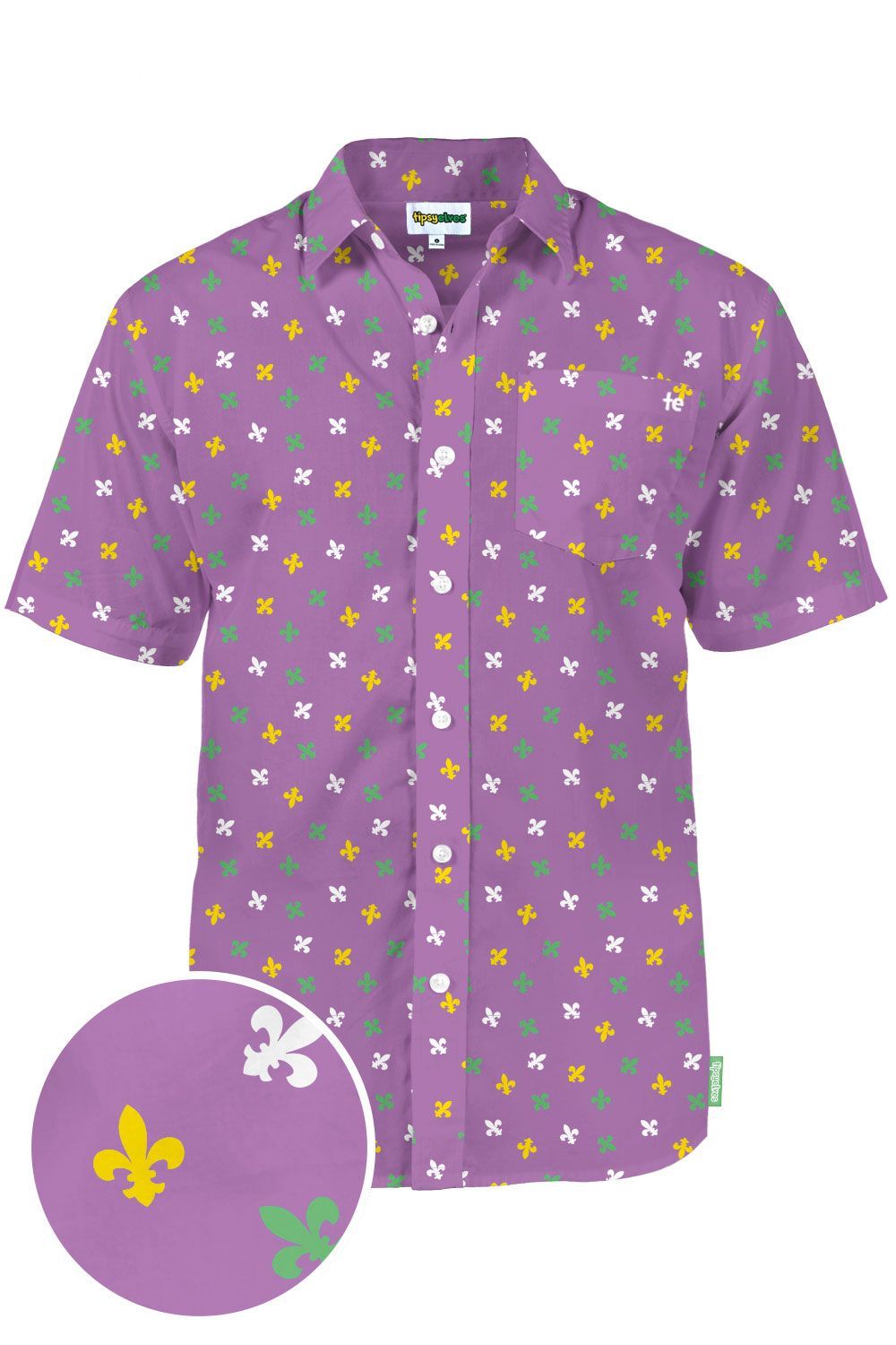 Fleur De Lis Purple Unique Design Hawaiian Shirt