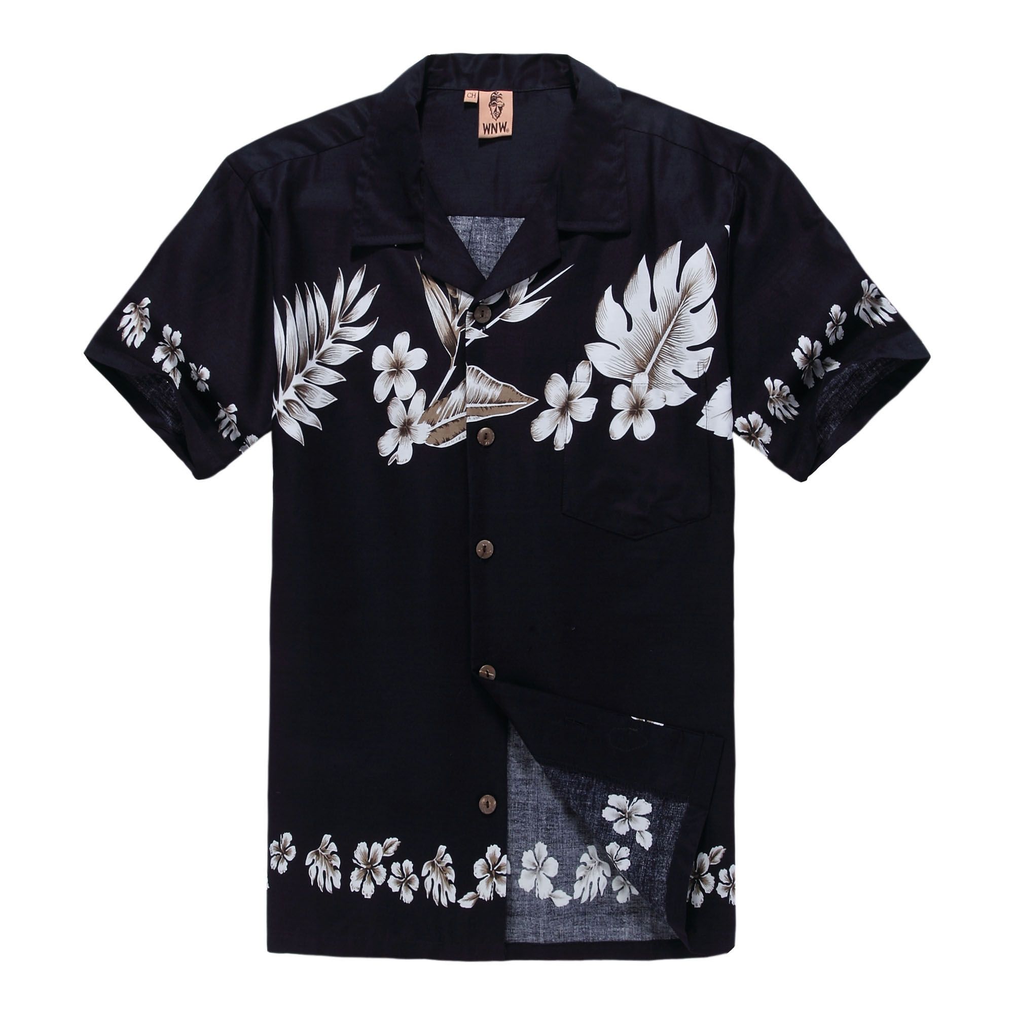 Floral Black Nice Design Hawaiian Shirts