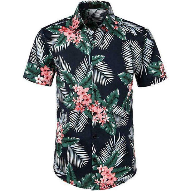 Floral Black Unique Design Hawaiian Shirt
