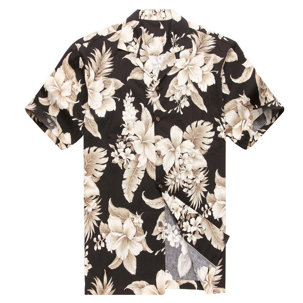 Floral Black Unique Design Hawaiian Shirts
