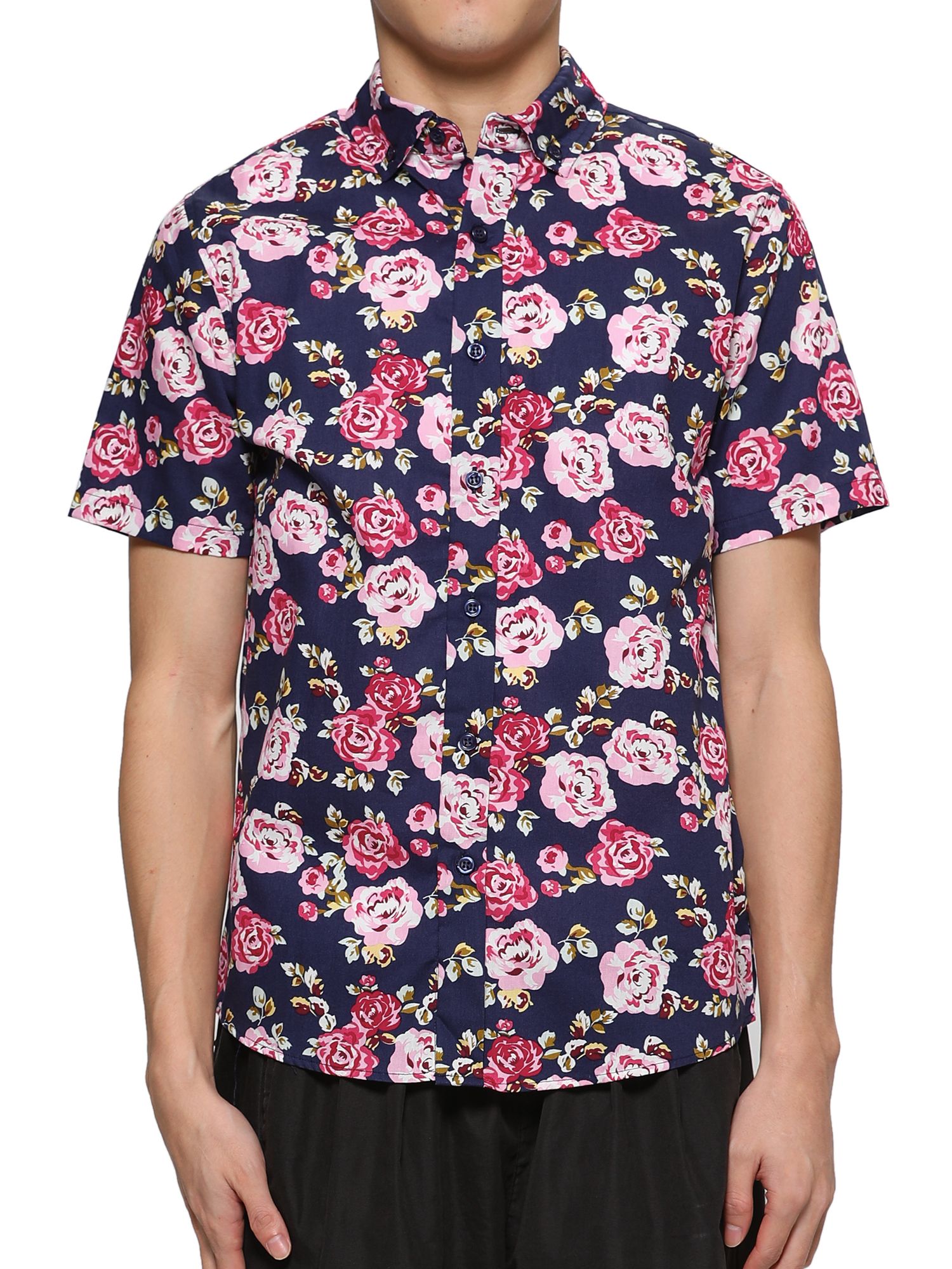 Floral Blue Awesome Design Hawaiian Shirts
