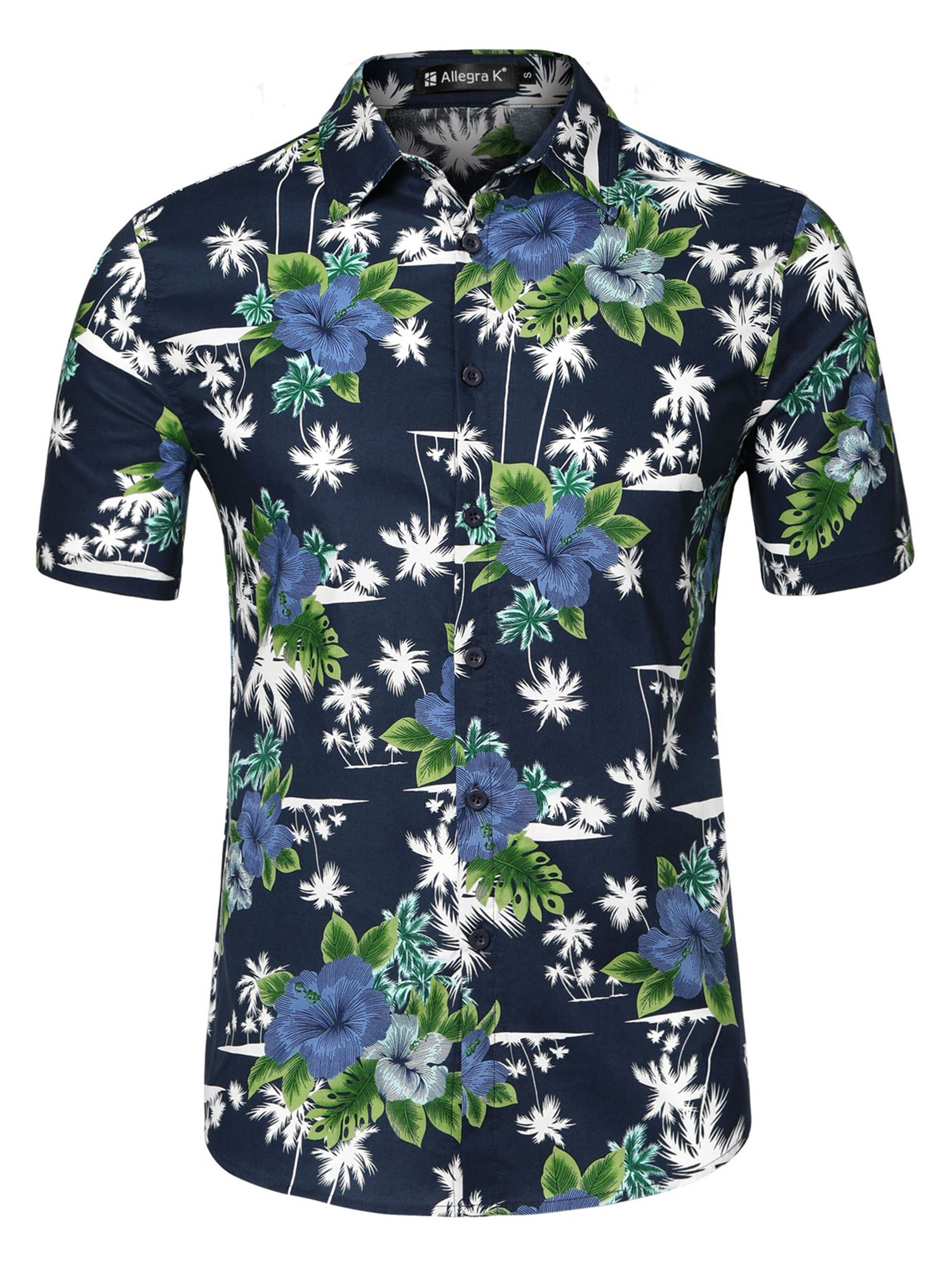 Floral Blue Hawaiian Shirts