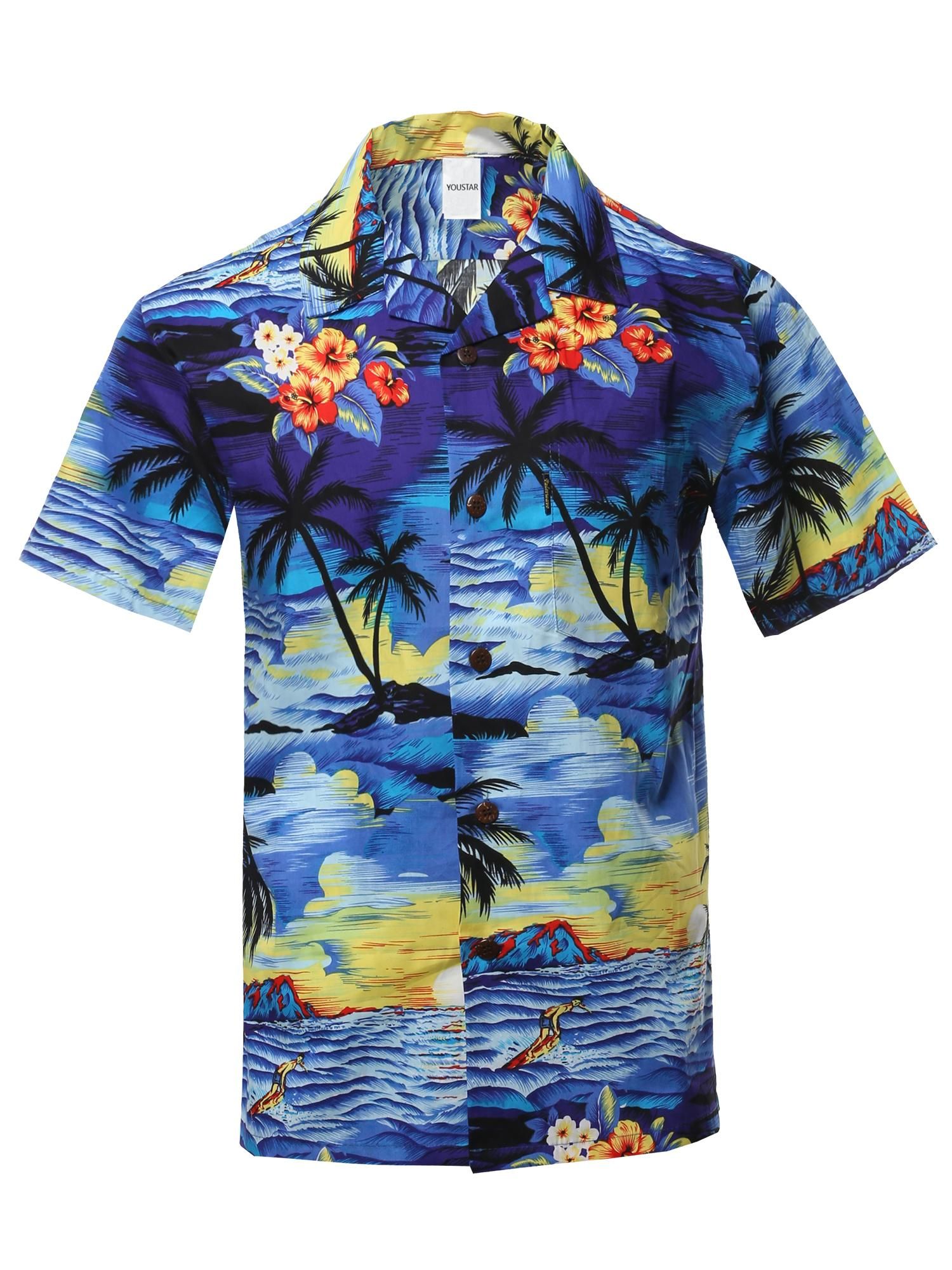 Floral Blue High Hawaiian Shirt